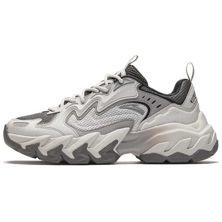 Anta Rock Textile, Synthetic Leather Slip Resistant Abrasion Resistant Low top Casual Shoes Men's Gray
