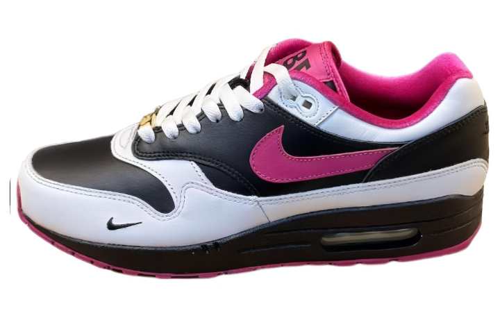 Nike PHANTACI x Nike Air Max 1 Leather Low top Casual Shoes Men's Black Purple