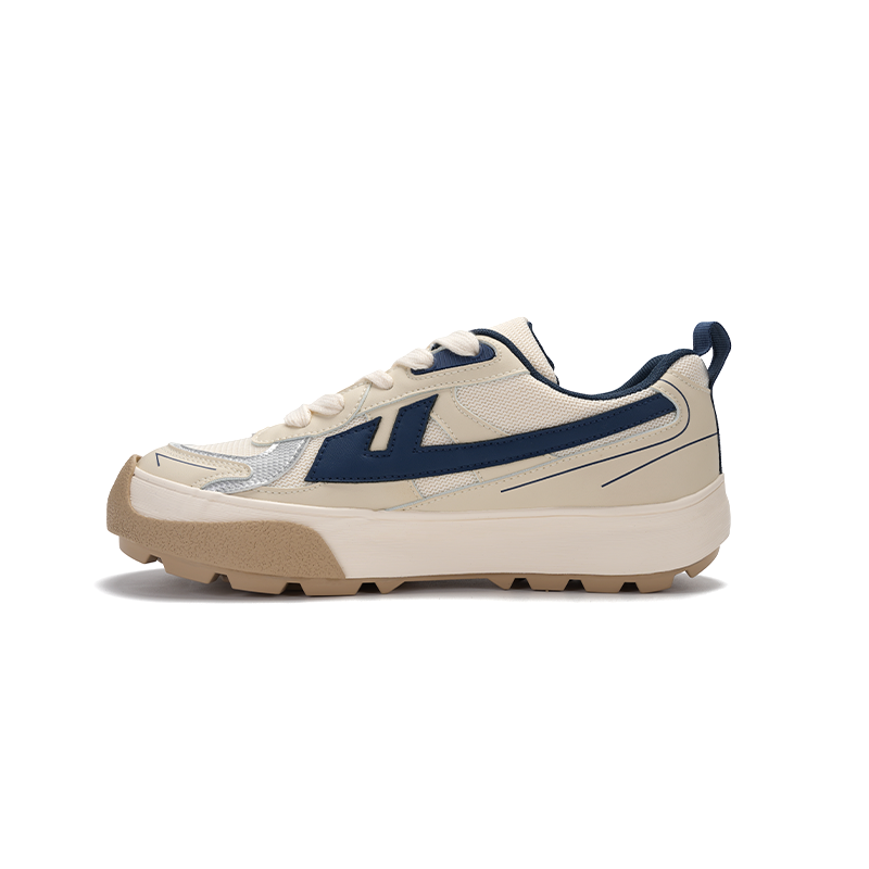 Warrior Cushioning Abrasion Resistant Breathable Low top German Army Trainers Skateboard Shoes Unisex Beige Blue