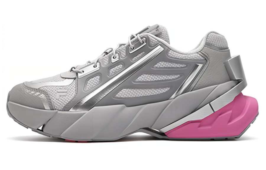 FILA FUSION TI 22 Cushioning Abrasion Resistant Lightweight Low top Casual Shoes Women's Silver Gray