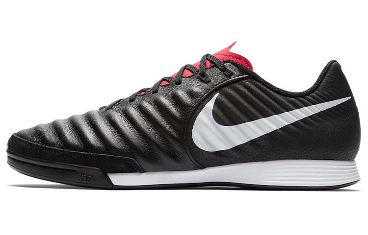 Nike Nike LEGENDX 7 IC/in Leather Cushioning Slip Resistant Abrasion Resistant Soccer Shoes Men's Black Red