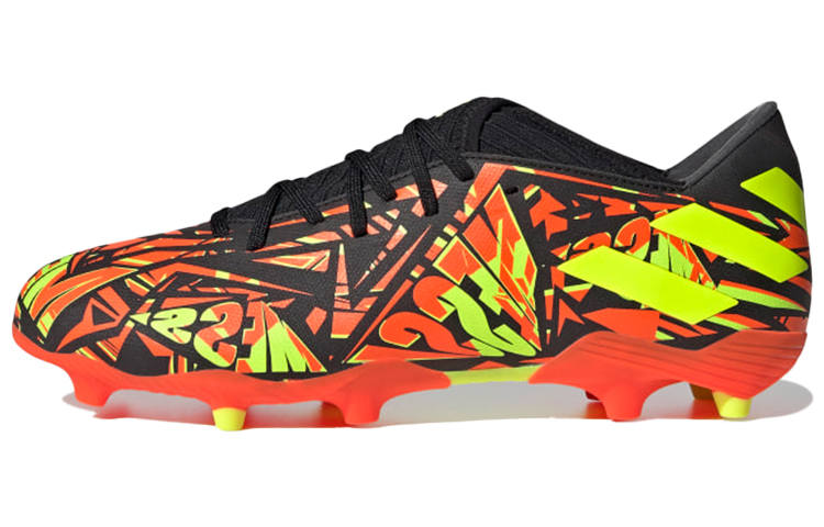 Adidas Adidas Messi.3 FG Abrasion Resistant Soccer Shoes Men's Orange Yellow