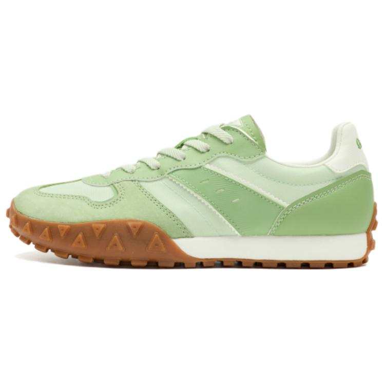 QIAODAN Quality Drying Low top Casual Shoes Women's Frost Leaf Oats Green