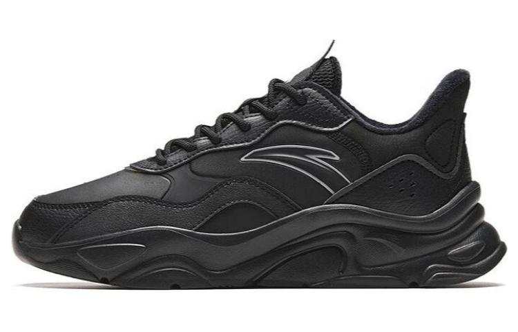 Anta Millennial Generation Fleece Lined Slip Resistant Abrasion Resistant Low top Casual Shoes Women's Black