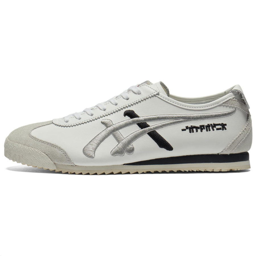 Onitsuka Tiger MEXICO 66 Slip Resistant Abrasion Resistant Low top Casual Shoes Unisex White Silver
