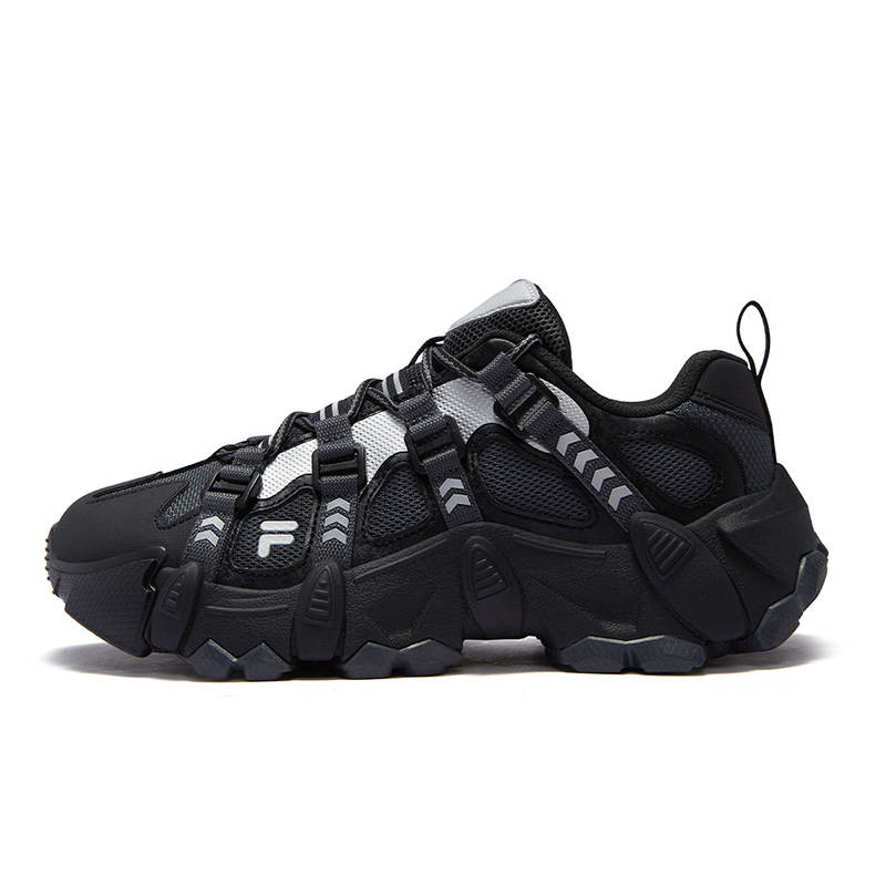 FILA FUSION EXOCET Mountains Shoes Textile, Synthetic Leather Low top Casual Shoes Women's Black Gray
