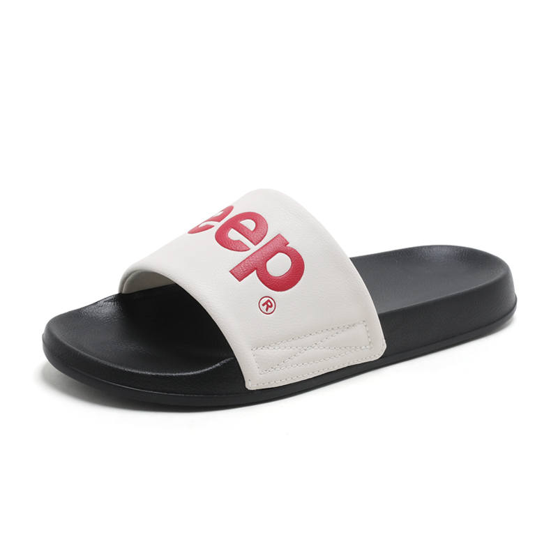 Jeep Jeep Slide Slippers Men's Black White Red