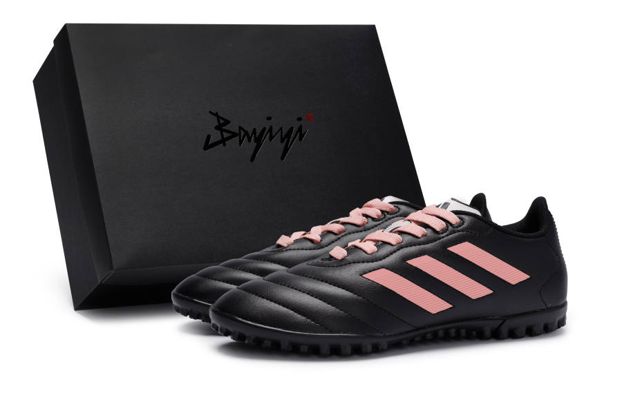 Adidas Adidas GOLETTO VII TF Turf Slip Resistant Abrasion Resistant Soccer Shoes Unisex Black Pink