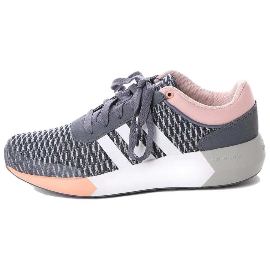 Adidas Adidas Cloudfoam Race Slip Resistant Abrasion Resistant Low top Casual Shoes Women's Gray