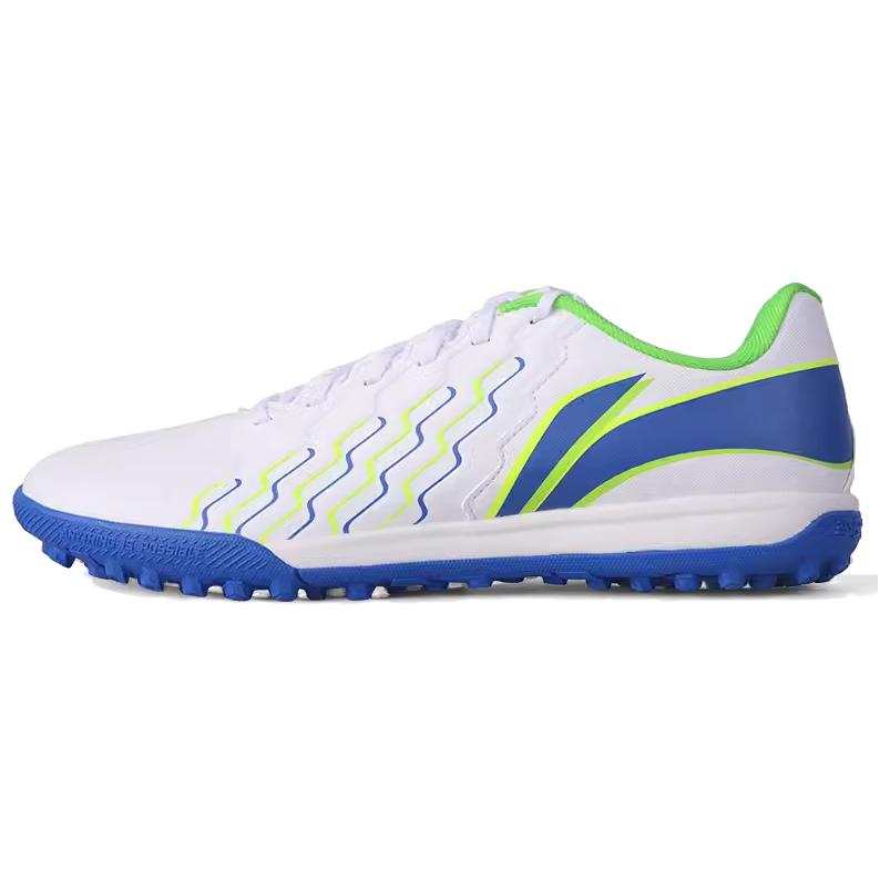 Li-Ning Li Ning Brocade TF Turf Artificial Turf Cushioning, Wear Resistant Soccer Shoes Men's Blue White