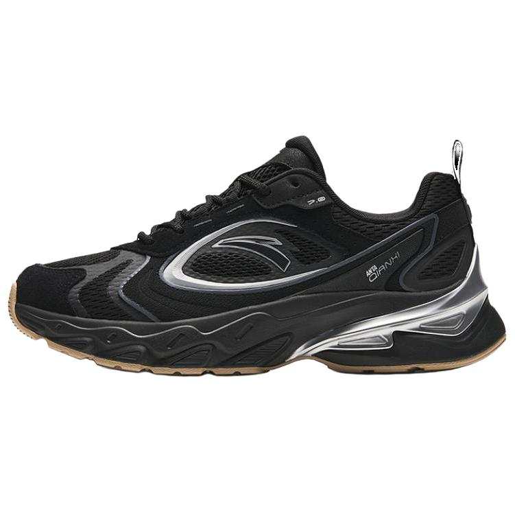 Anta Millennium Comfortable Slip Resistant Low top Casual Shoes Men's Black Silver