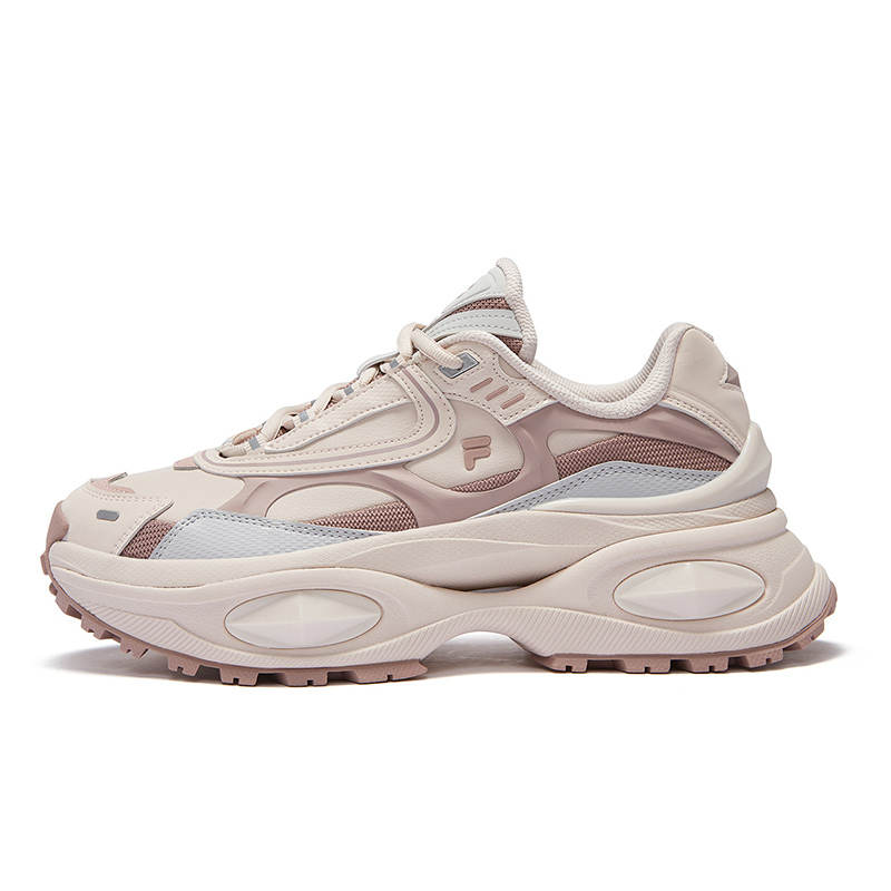 FILA FUSION BIANCO III Bianco 3 Abrasion Resistant Height Increasing Low top Casual Shoes Women's Light Pink
