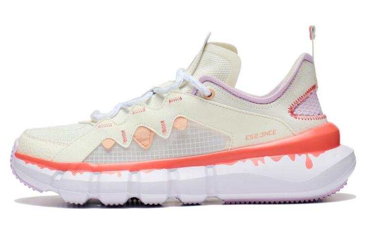 Li-Ning Li Ning Wade Essence Comfortable Slip Resistant Abrasion Resistant Low top Casual Shoes Women's White Purple Pink