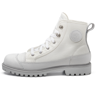 SLEADER Vintage Workwear Collection Short Combat Boots Unisex Ecru