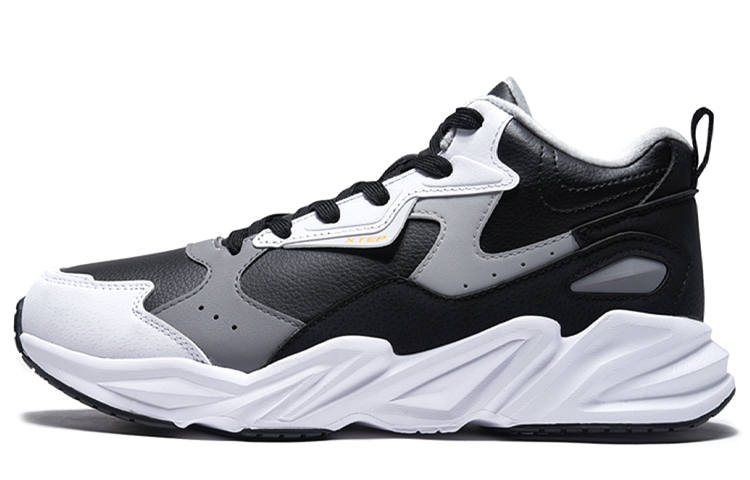 XTEP Textile, Synthetic Leather Fleece lined Slip Resistant, Abrasion Resistant, Thermal Mid top Sports Casual Shoes