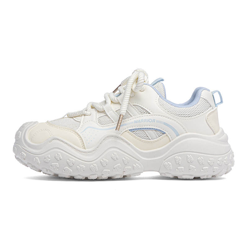 Warrior Breathable Height Increasing Low top Casual Shoes Women's Beige Yellow