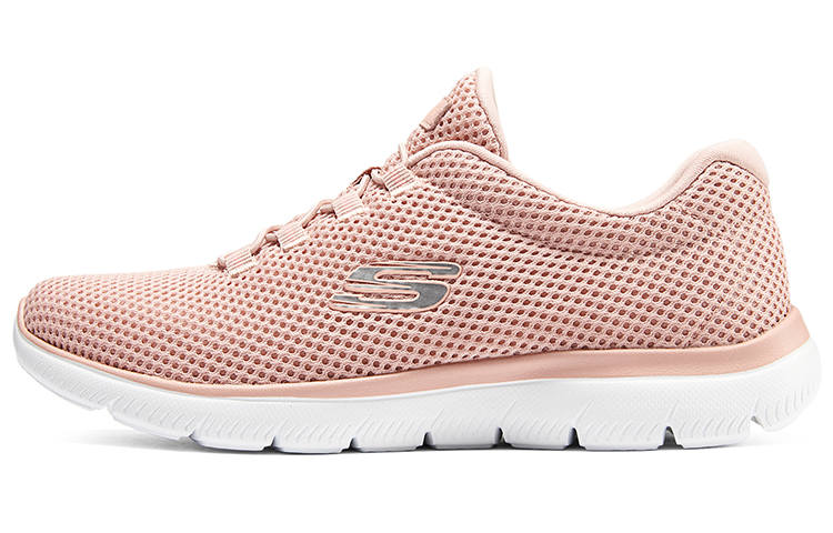Skechers Summits Mesh Cushioning Abrasion Resistant Breathable Coverage Lightweight Low top Casual Shoes Women's Pink