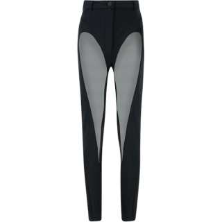Mugler Casual Pants Women's Black Moderate Cuffed Pants