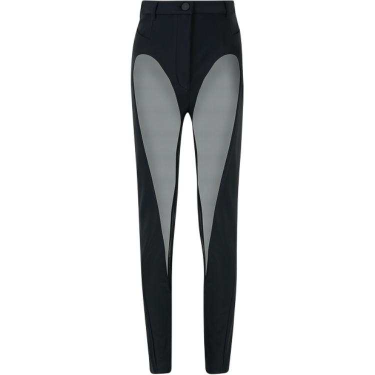 Mugler Casual Pants Women's Black Moderate Cuffed Pants