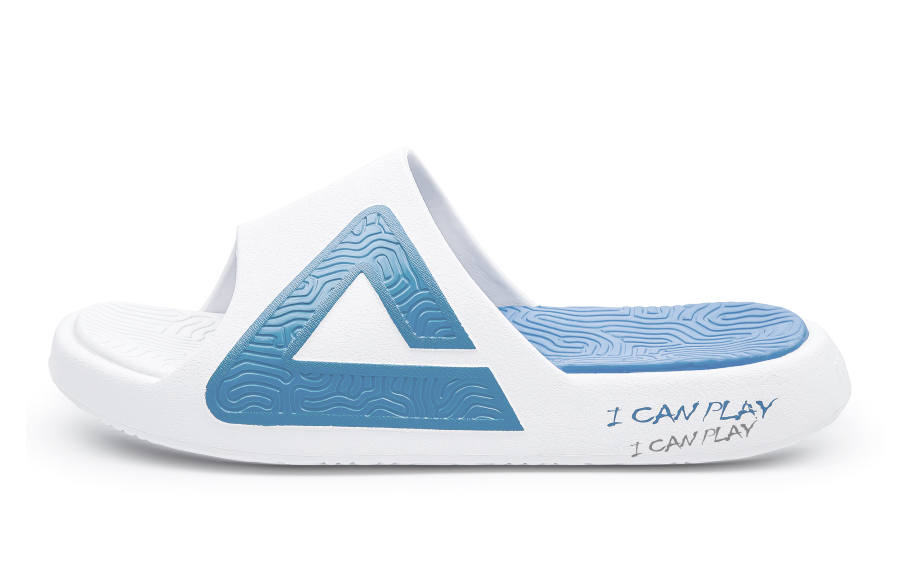 PEAK Tai Ji1.0 EVA Quiet Slip Resistant Cushioning Quiet Slip Resistant Cushioning Slide Slippers Men's Blue