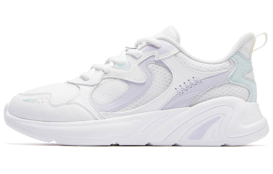 QIAODAN Cushioning Slip Resistant Low top Sports Casual Shoes Women's White Blue