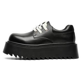 HUOFEIYU Slip Resistant, Abrasion Resistant, Height Increasing Low top Casual Shoes Men's Black