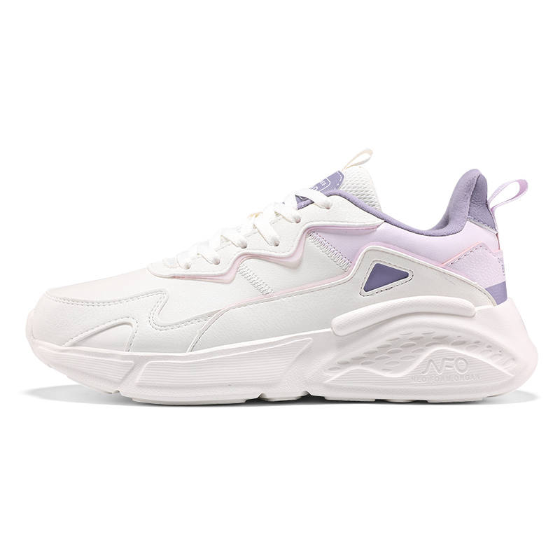 361° Comfortable, Elegant, Versatile, Fleece Lined Cushioning Thermal Low top Casual Shoes Women's White Purple