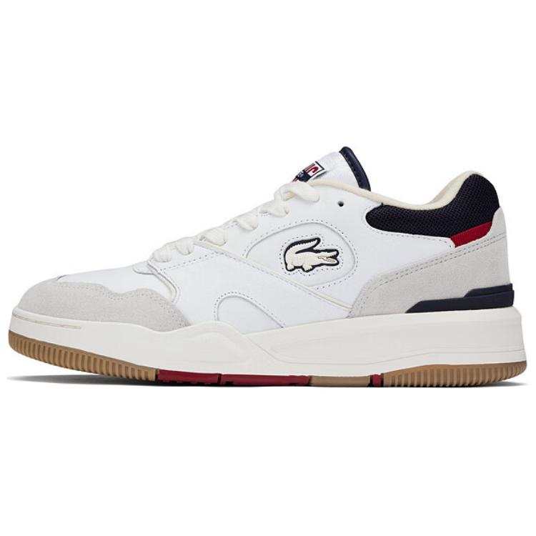 LACOSTE Fabric Low top Casual Shoes Men's Ecru