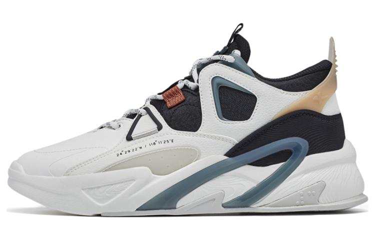 XTEP Fengxing Slip Resistant Abrasion Resistant High top Casual Shoes Men's White Black