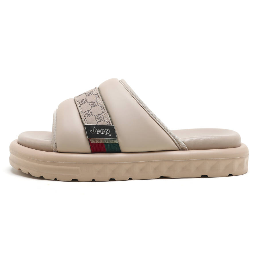Jeep EVA Abrasion Resistant Slide Slippers Men's Khaki