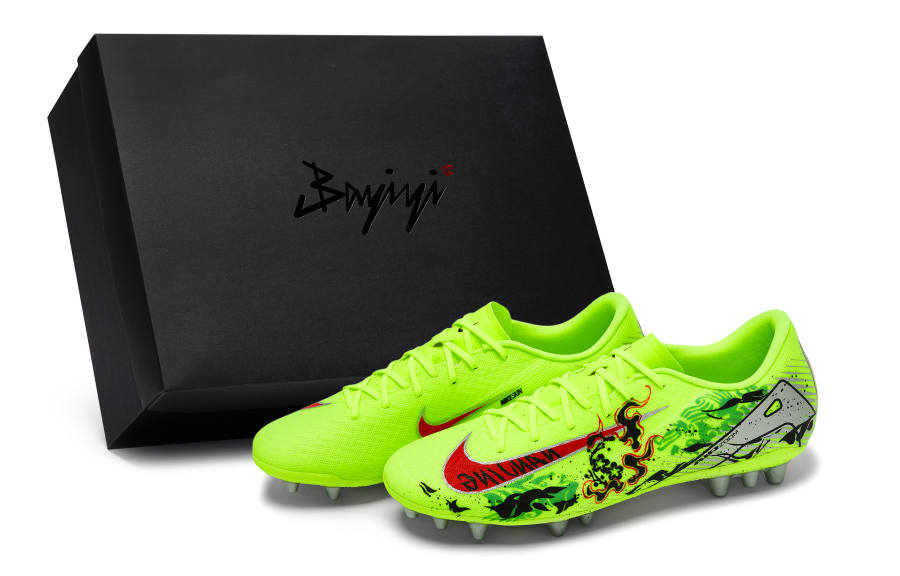 Nike Nike Mercurial Vapor 16 Abrasion Resistant Abrasion Resistant Soccer Shoes Unisex Black Red Green Silver