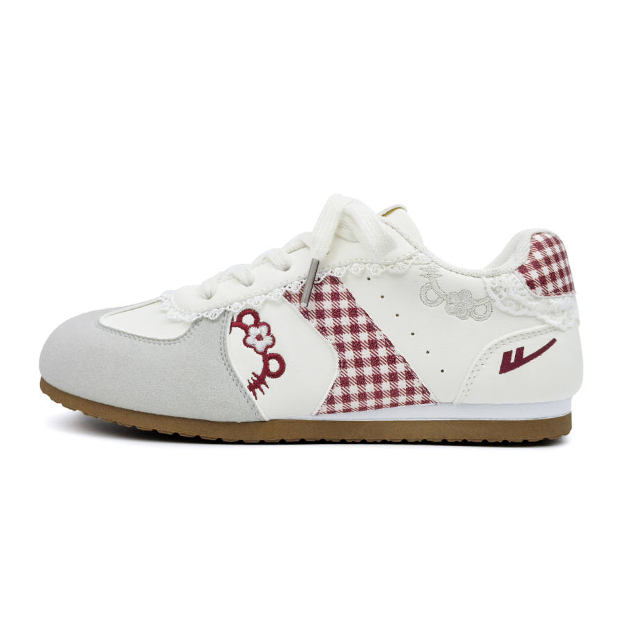 Warrior Everyday Commute, Cute Kitten, Flat White Shoes Abrasion Resistant Lightweight Breathable Low top Casual Shoes