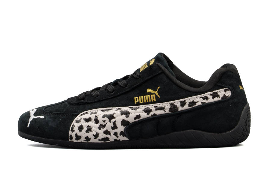PUMA Speedcat Versatile Abrasion Resistant Abrasion Resistant Low top Casual Shoes Unisex Black Gold