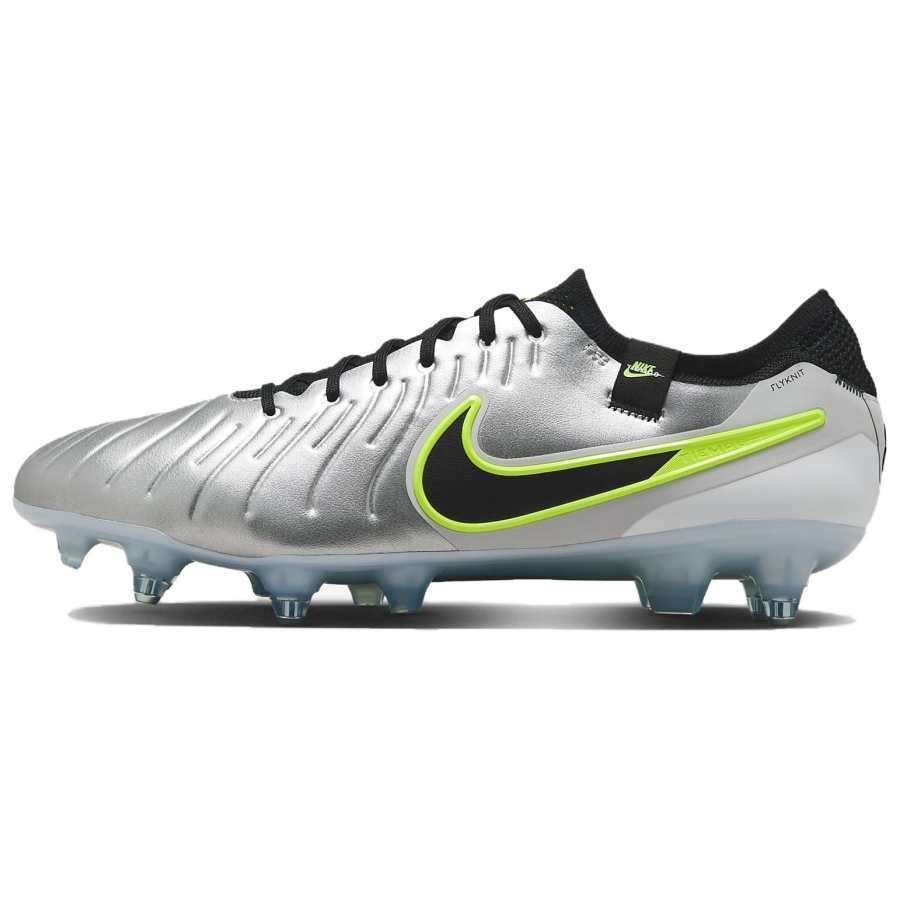 Nike Nike Tiempo Legend 10 Slip Resistant Abrasion Resistant Slip Resistant Abrasion Resistant Soccer Shoes Unisex Silver