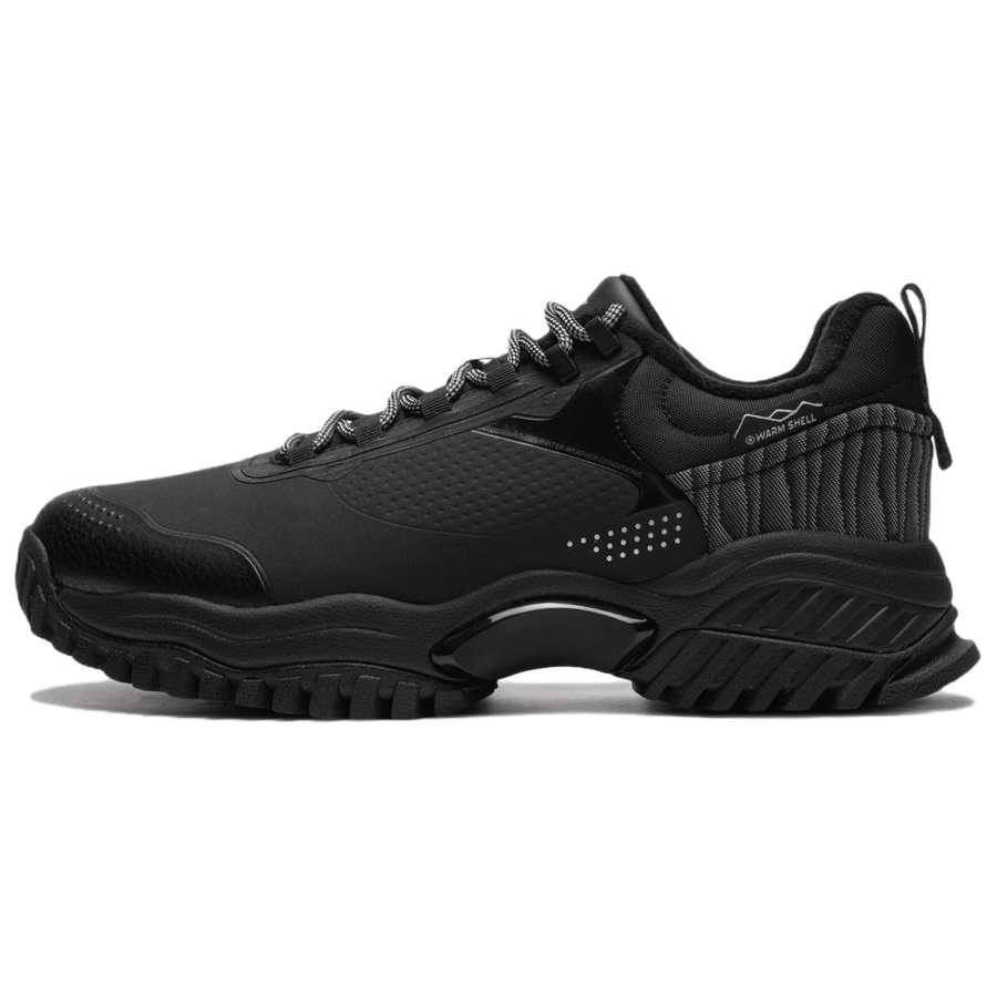 Li-Ning Li Ning Abrasion Resistant Thermal Low top Casual Shoes Men's Black