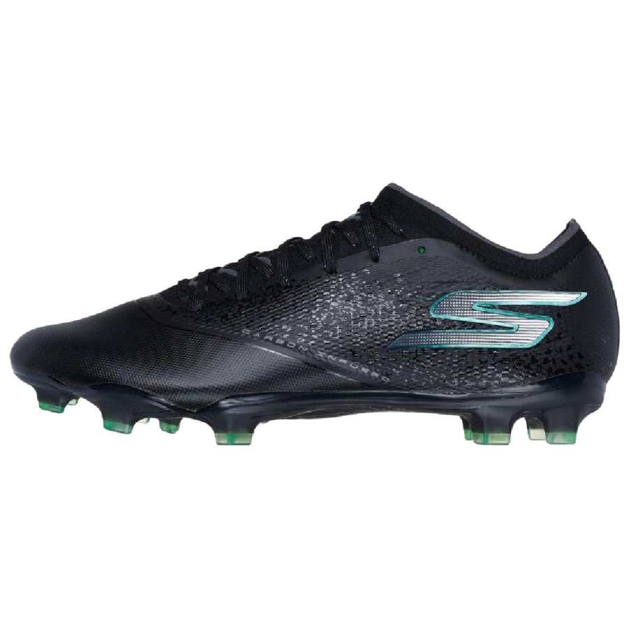 Skechers RAZOR 1.5 ELITE FG Firm Ground Abrasion Resistant Abrasion Resistant Soccer Shoes Unisex Black Silver