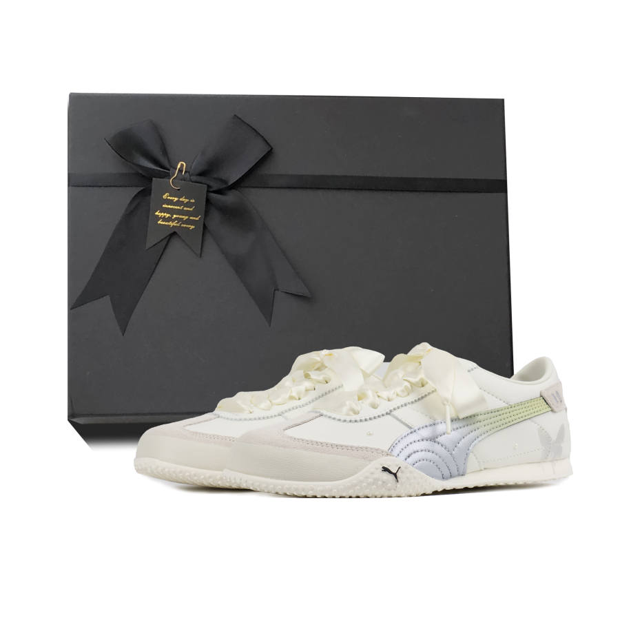 PUMA Bella UT Comfortable Abrasion Resistant Balance Low top Casual Shoes Unisex Silver White