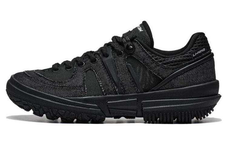 Li-Ning LiNing Linchuan Lite Shock Absorbers Slip Resistant Abrasion Resistant Low top Casual Shoes Women's Black