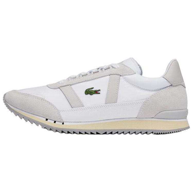 LACOSTE Slip Resistant Abrasion Resistant Slip Resistant Abrasion Resistant Low top Casual Shoes Men's Ecru