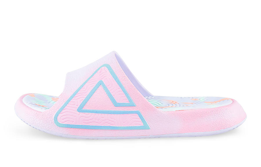 PEAK Tai Ji1.0 EVA Quiet Slip Resistant Abrasion Resistant Slide Slippers Unisex Pink Blue
