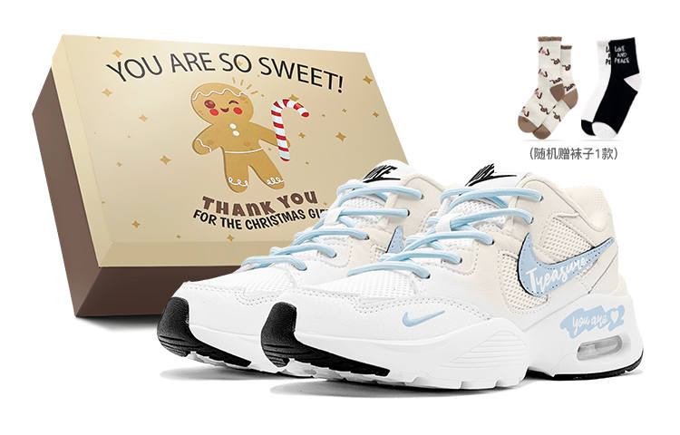 Nike Nike Air Max Fusion Sweet Girl Mesh, Leather Shoe Box Low top Casual Shoes Women's Blue White