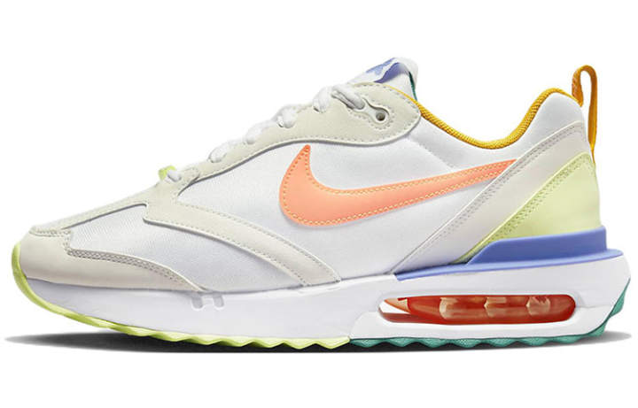 Nike Nike Air Max Dawn Textile, Leather Cushioning Abrasion Resistant Low top Casual Shoes Women's White Red
