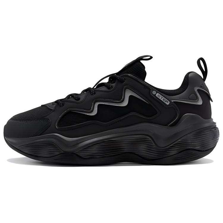 XTEP Lightning 3.0 Mesh Slip Resistant Abrasion Resistant Low top Casual Shoes Unisex Black Gray