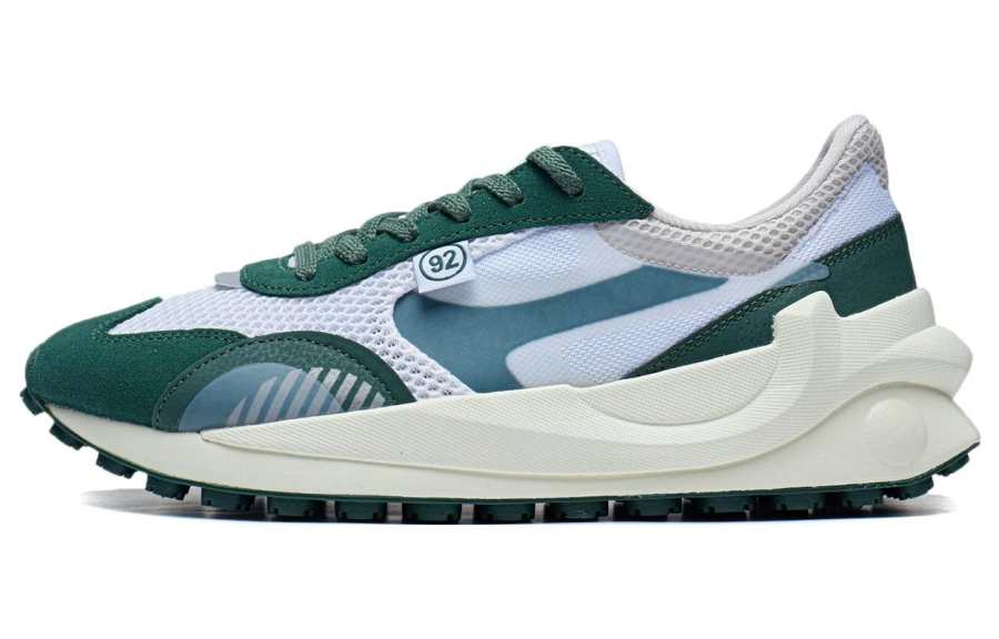 Li-Ning Li Ning Square Slip Resistant Abrasion Resistant Low top Sports Casual Shoes Men's White Green