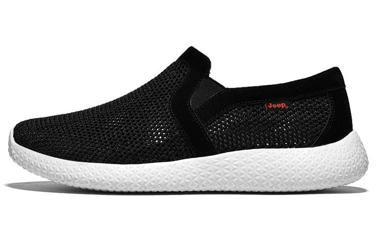 Jeep Mesh Cushioning Abrasion Resistant Low top Casual Shoes Men's Black