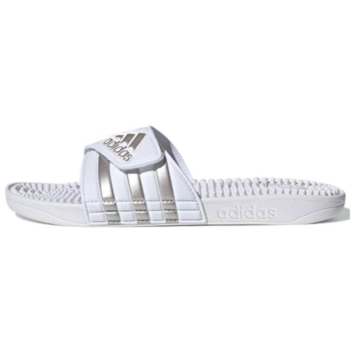 Adidas Adidas Adissage Slides 'White Platinum Metallic'