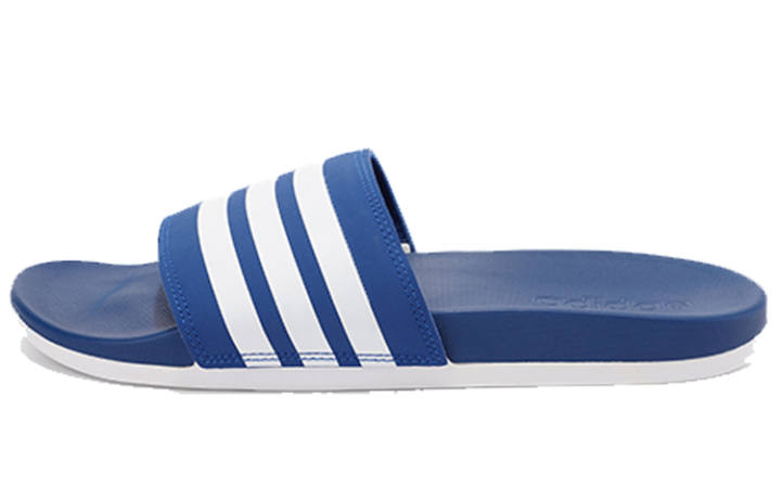 Adidas Adidas Adilette Rubber Sole Composite Sole Slip Resistant Slip Resistant Slide Slippers Unisex Blue White