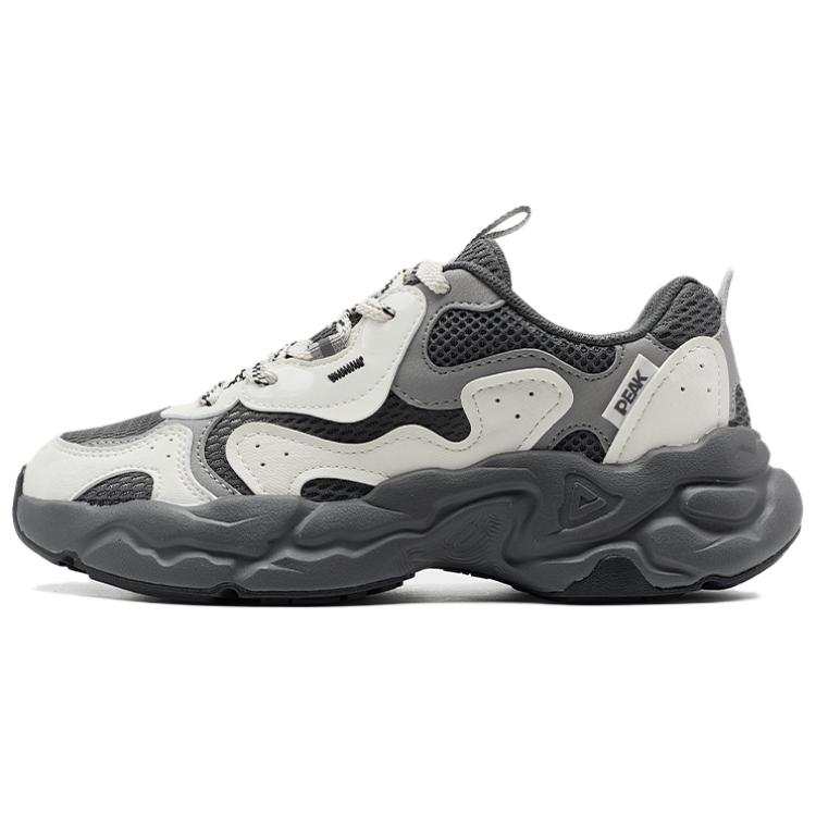 PEAK State Pole Low top Casual Shoes Women's Canvas White Dark Gray
