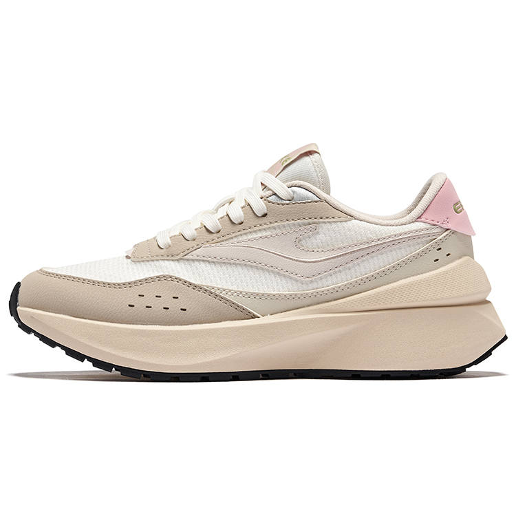 Erke Feiyan 2.0 Rebound Abrasion Resistant Lightweight Low top Casual Shoes Women's Microcrystal White Light Linen