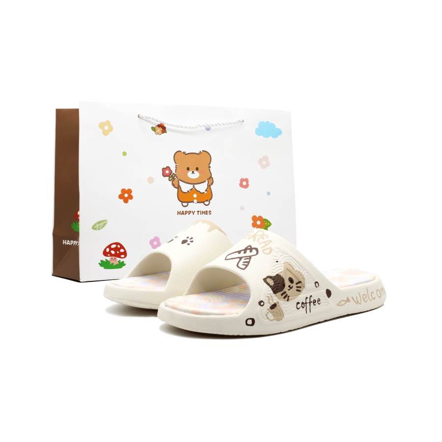 PEAK Statistic Sandals Quiet Antibacterial Quiet Antibacterial Slide Slippers Unisex Canvas White